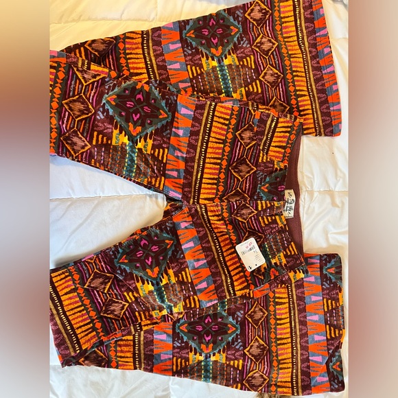 Free People Pants - Free people print flare pants
